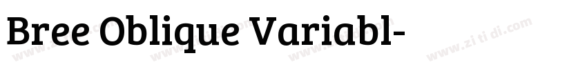 Bree Oblique Variabl字体转换